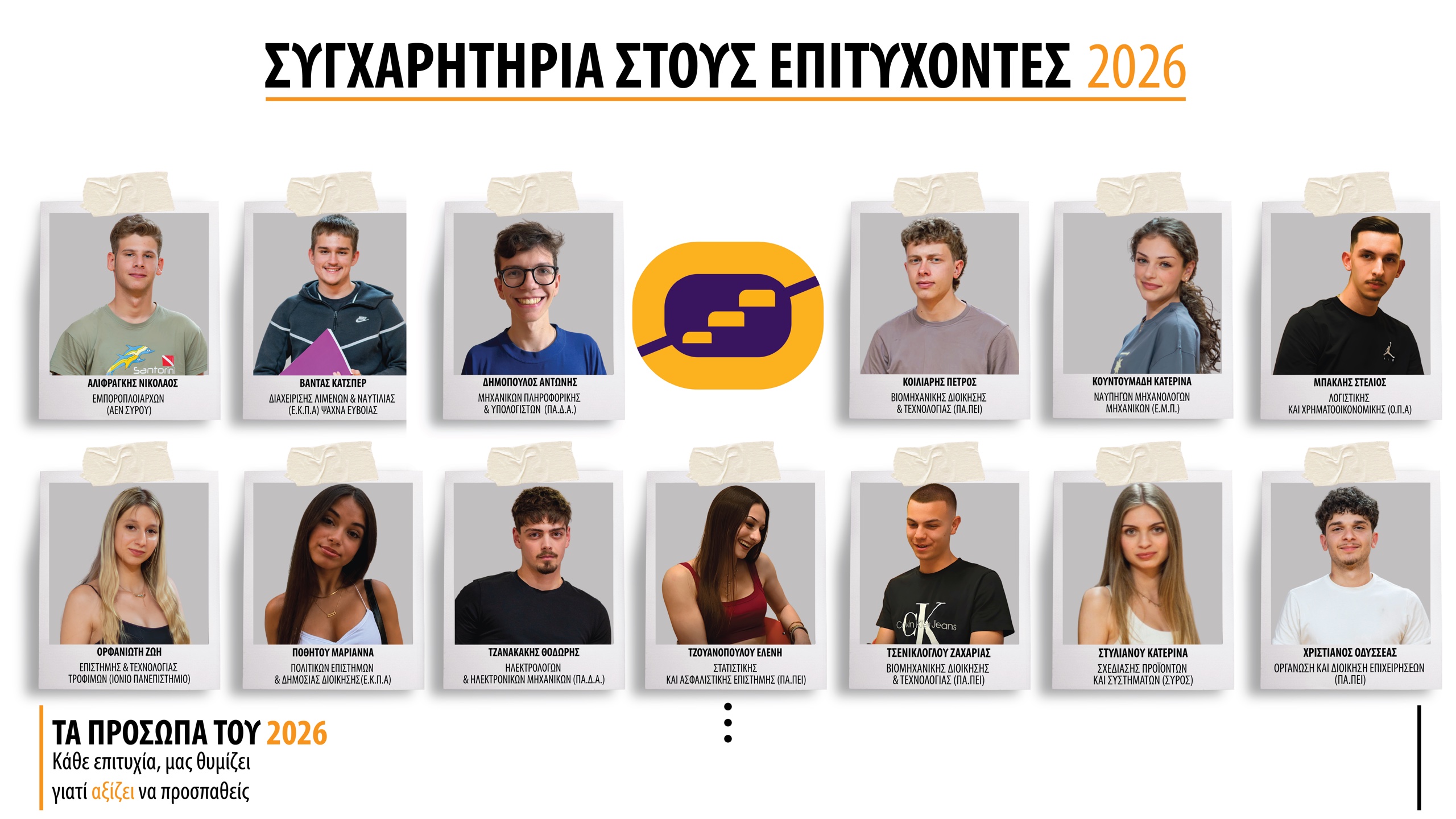 Συγχαρητήρια στους επιτυχόντες 2026 — δείτε όλους τους επιτυχόντες